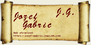 Jožef Gabrić vizit kartica